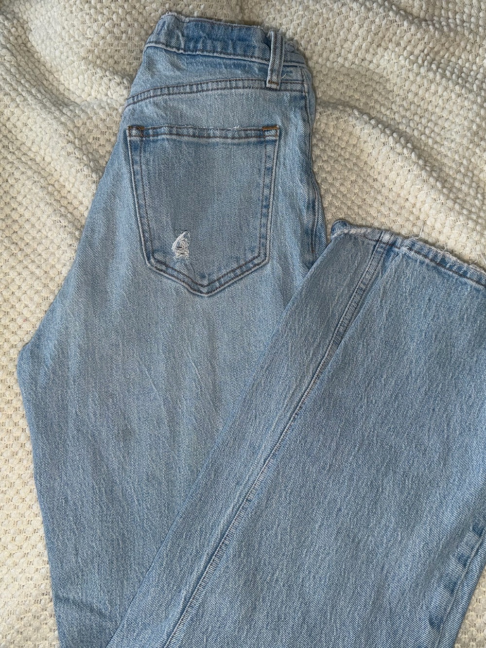 Abercrombie & Fitch Light Blue Denim Jeans with Contrast Stitching